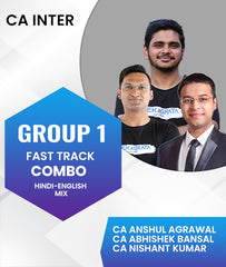 CA Inter Group 1 Fast Track Combo By CA Anshul Agrawal, CA Abhishek Bansal and CA Nishant Kumar - Zeroinfy