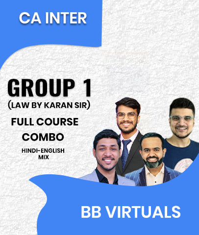 CA Inter Group 1 Full Course Combo By BB Virtuals (Law By Karan Sir)