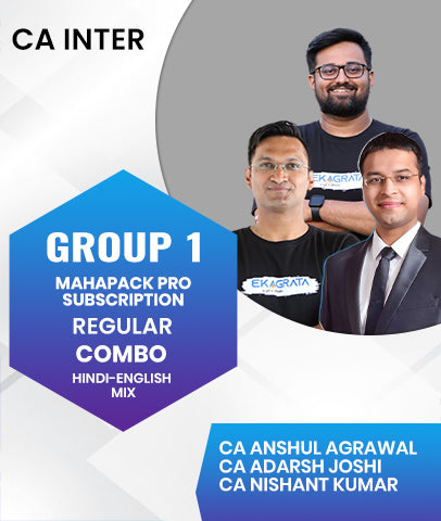 CA Inter Group 1 Mahapack Pro Subscription Regular Combo By CA Anshul Agrawal, CA Adarsh Joshi and CA Nishant Kumar - Zeroinfy