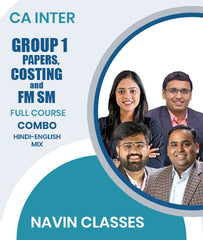 CA Inter Group 1 Papers, Costing and FM SM Full Course Combo By Navin Classes