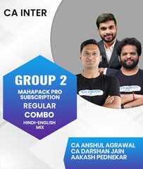 CA Inter Group 2 Mahapack Pro Subscription Regular Combo By CA Anshul Agrawal, CA Darshan Jain and Aakash Pednekar - Zeroinfy