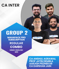 CA Inter Group 2 Mahapack Pro Subscription Regular Combo By CA Anshul Agrawal, Prof Jatin Dembla, Aakash Pednekar and CA Darshan Jain
- Zeroinfy