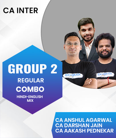 CA Inter Group 2 Regular Combo By CA Anshul Agarwal, CA Darshan Jain and CA Aakash Pednekar - Zeroinfy