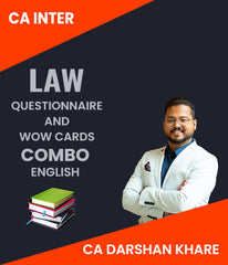 CA Inter Law Questionnaire and Wow Cards Combo By CA Darshan Khare - Zeroinfy