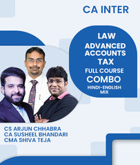 CA Inter Law, Advanced Accounts and Tax Full Course Combo By CS Arjun Chhabra CA Susheel Bhandari and CMA Shiva Teja - Zeroinfy