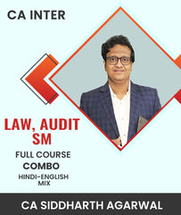 CA Inter Law, Audit and SM Full Course Combo By CA Siddharth Agarwal