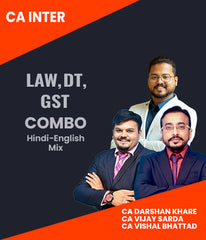 CA Inter Law, DT and GST Combo By CA Darshan Khare, CA Vijay Sarda and CA Vishal Bhattad - Zeroinfy