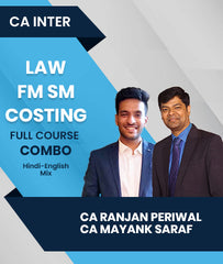 CA Inter Law, FM SM and Costing Full Course Combo By CA Ranjan Periwal and CA Mayank Saraf - Zeroinfy