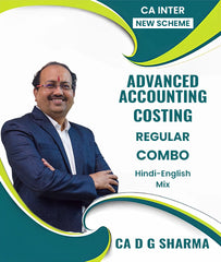 CA Inter New Scheme Advanced Accounting and Costing Regular Combo By CA D G Sharma - Zeroinfy