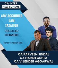 CA Inter New Scheme Advanced Accounts, Law and Taxation Regular Combo By CA Parveen Jindal, CA Harsh Gupta and CA Vijender Aggarwal - Zeroinfy