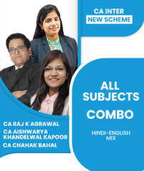 CA Inter New Scheme All Subjects Combo By CA Raj K Agrawal, CA Aishwarya Khandelwal Kapoor and CA Chahak Bahal - Zeroinfy