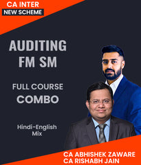 CA Inter New Scheme Auditing and FM SM Full Course Combo By CA Abhishek Zaware and CA Rishabh Jain - Zeroinfy