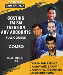 CA Inter New Scheme Costing, FM SM, Taxation, Advance Accounts and Law Full Course Combo By Ranjan Periwal Classes - Zeroinfy