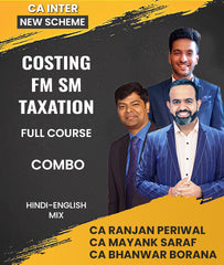CA Inter New Scheme Costing, FM SM and Taxation Full Course Combo By Ranjan Periwal Classes - Zeroinfy