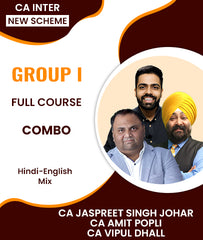CA Inter New Scheme Group 1 Full Course Combo By CA Jaspreet Singh Johar, CA Amit Popli and CA Vipul Dhall - Zeroinfy