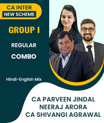 CA Inter New Scheme Group 1 Regular Course Combo By CA Parveen Jindal, CA Shivangi Agrawal and Neeraj Arora - Zeroinfy