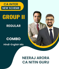 CA Inter New Scheme Group 2 Regular Course Combo By Neeraj Arora And CA Nitin Guru - Zeroinfy