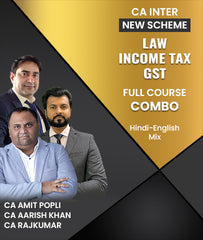 CA Inter New Scheme Law, Income Tax and GST Full Course Combo By CA Amit Popli, CA Aarish Khan and CA Rajkumar - Zeroinfy