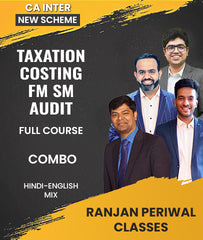CA Inter New Scheme Taxation, Costing, FM SM and Audit Full Course Combo by Ranjan Periwal Classes - Zeroinfy