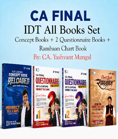 CA Final Indirect Tax Laws (IDT) All Book Set By CA Yashvant Mangal