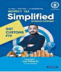 CA Final Indirect Tax (IDT) Simplified Book Set By CA Vishal Bhattad
