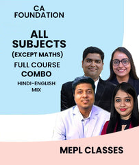 CA Foundation All Subjects Combo Full Course (Except Maths) By MEPL Classes - Zeroinfy