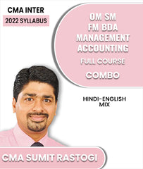 CMA Inter 2022 Syllabus OM SM, FM BDA and Management Accounting Full Course Combo By CMA Sumit Rastogi - Zeroinfy