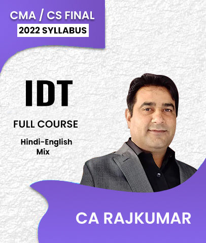 CMA / CS Final 2022 Syllabus Indirect Tax Full Course (IDT) By CA Rajkumar - Zeroinfy