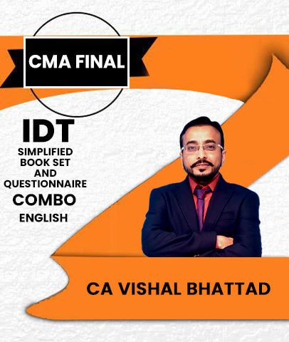 CMA Final Indirect Tax (IDT) Simplified Book Set and Questionnaire Combo By CA Vishal Bhattad - Zeroinfy