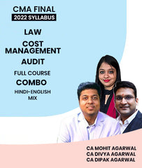 CMA Final Law and Cost Management Audit 2022 Syllabus Full Course Combo By CA Mohit Agarwal, CA Divya Agarwal and CA Dipak Agarwal