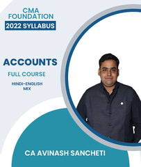 CMA Foundation 2022 Syllabus Accounts Full Course By CA Avinash Sancheti - Zeroinfy