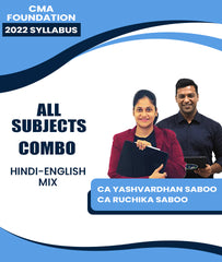 CMA Foundation 2022 Syllabus All Subjects Combo By CA Yashvardhan Saboo and CA Ruchika Saboo - Zeroinfy