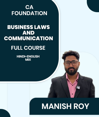 CMA Foundation Business  Laws and Communication Full Course By Manish Roy