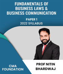 CMA Foundation Fundamentals Of Business Laws and Business Communication Paper 1 2022 Syllabus By Professor Nitin Bhardwaj - Zeroinfy