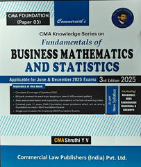 CMA Foundation Knowledge Series Business Mathematics and Statistics 2022 Syllabus By CMA Shruthi Y V