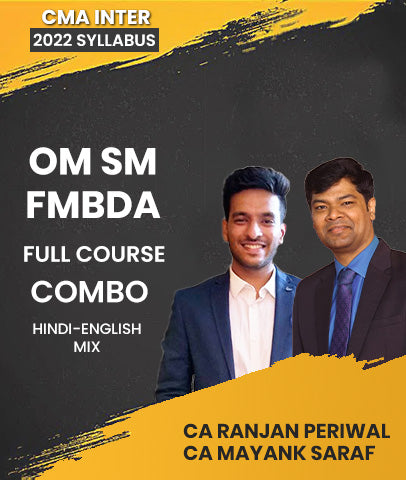 CMA Inter 2022 OM SM and FMBDA Full Course Combo By CA Ranjan Periwal and CA Mayank Saraf - Zeroinfy