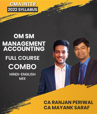 CMA Inter 2022 OM SM and Management Accounting Full Course Combo By CA Ranjan Periwal and CA Mayank Saraf - Zeroinfy