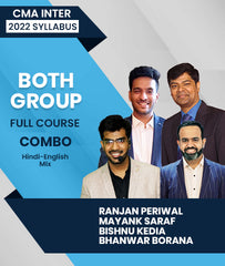 CMA Inter 2022 Syllabus Both Group Full Course Combo By Ranjan Periwal, Mayank Saraf, Bishnu Kedia and Bhanwar Borana - Zeroinfy