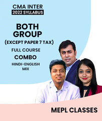 CMA Inter 2022 Syllabus Both Group Full Course Combo (Except Paper 7 Tax) By MEPL Classes
