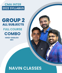 CMA Inter 2022 Syllabus Group 2 All Subjects Full Course Combo By Navin Classes - Zeroinfy