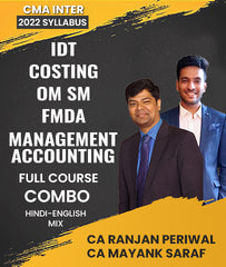 CMA Inter 2022 Syllabus IDT, Costing, OM SM, FMDA and Management Accounting Full Course Combo By CA Ranjan Periwal and CA Mayank Saraf - Zeroinfy