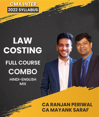 CMA Inter 2022 Syllabus Law and Costing Full Course Combo By CA Ranjan Periwal and CA Mayank Saraf