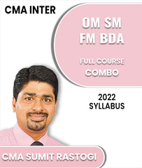 CMA Inter 2022 Syllabus OM SM and FM BDA Full Course Combo By CMA Sumit Rastogi - Zeroinfy