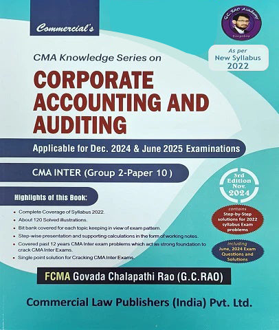 CMA Inter Corporate Accounting And Auditing Knowledge Series G C Rao
 - Zeroinfy