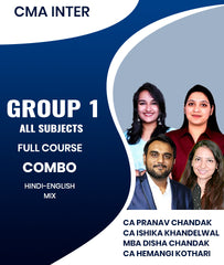 CMA Inter Group 1 All Subjects Full Course Combo By CA Pranav Chandak, CA Ishika Khandelwal, MBA Disha Chandak, CA Hemangi Kothari