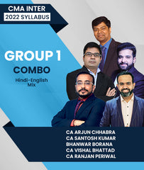 CMA Inter Group 1 Combo 2022 Syllabus By Arjun Chhabra, Santosh Kumar, Bhanwar Borana, Vishal Bhattad and Ranjan Periwal - Zeroinfy