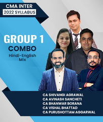 CMA Inter Group 1 Combo 2022 Syllabus By Shivangi Agrawal, Avinash Sancheti, Bhanwar Borana, Vishal Bhattad and Purushottam Aggarwal - Zeroinfy