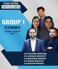 CMA Inter Group 1 Combo 2022 Syllabus By Shivangi Agrawal, Avinash Sancheti, Bhanwar Borana, Vishal Bhattad and Ranjan Periwal - Zeroinfy