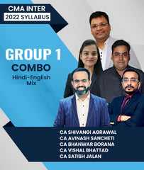 CMA Inter Group 1 Combo 2022 Syllabus By Shivangi Agrawal, Avinash Sancheti, Bhanwar Borana, Vishal Bhattad and Satish Jalan - Zeroinfy