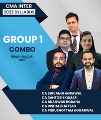 CMA Inter Group 1 Combo 2022 Syllabus By Shivangi Agrawal, Santosh Kumar, Bhanwar Borana, Vishal Bhattad and Purushottam Aggarwal - Zeroinfy